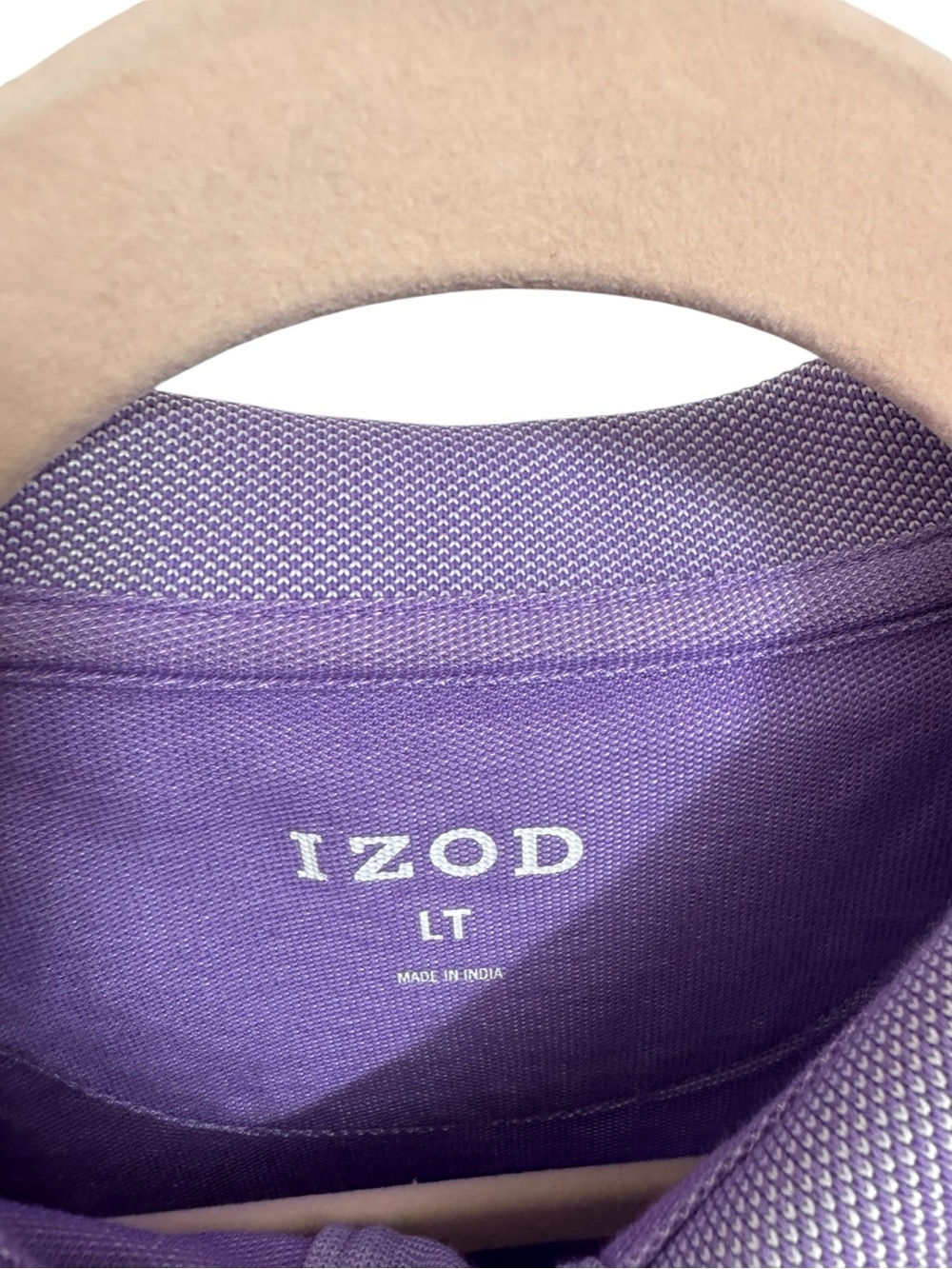 IZOD Men’s LT Lavender Short Sleeve Shirt Size Large Tall - Picture 5 of 9